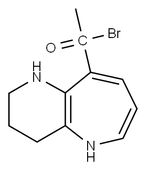 1-bromoacetyl-2,3,4,5-tetrahydro-1H-pyrido(3,2-b)azepine 구조식 이미지