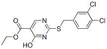 Ethyl 2-[(3,4-dichlorobenzyl)sulfanyl]-4-hydroxy-5-pyrimidinecarboxyla te Structure