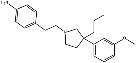4-[2-[3-(3-Methoxyphenyl)-3-propyl-1-pyrrolidinyl]ethyl]aniline 구조식 이미지