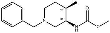 Methyl N-(cis)-1-benzyl-4-methylpiperidin-3-yl]-carbamate hydrochloride 구조식 이미지