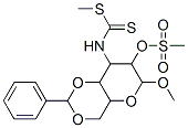 N-(4-methoxy-3-methylsulfonyloxy-9-phenyl-5,8,10-trioxabicyclo[4.4.0]d ec-2-yl)-1-methylsulfanyl-methanethioamide 구조식 이미지