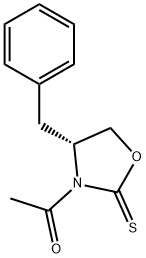 1-[(4R)-4-(phenylMethyl)-2-thioxo-3-oxazolidinyl]-Ethanone 구조식 이미지