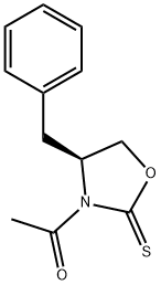 1-[(4S)-4-(phenylMethyl)-2-thioxo-3-oxazolidinyl]-Ethanone Structure