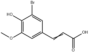 3-BROMO-4-HYDROXY-5-METHOXYCINNAMIC ACID 구조식 이미지