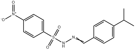 4-니트로-N-[(4-프로판-2-일페닐)메틸리덴아미노]벤젠설폰아미드 구조식 이미지