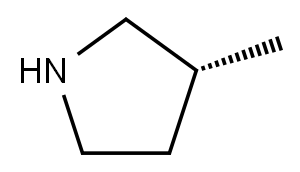 (R)-3-Methylpyrrolidine 구조식 이미지