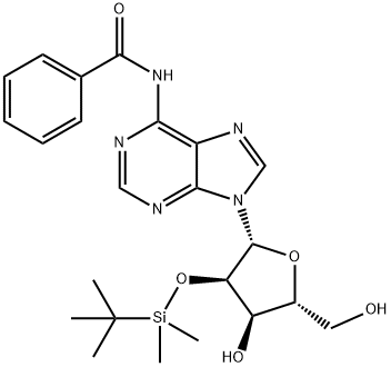 N6-benzoyl-2'-O-(tert-butyldiMethylsilyl)adenosine 구조식 이미지