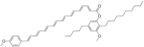 17-(4-Methoxyphenyl)-2,4,6,8,10,12,14,16-heptadecaoctaenoic acid 2-decyl-3-methoxy-5-pentylphenyl ester 구조식 이미지