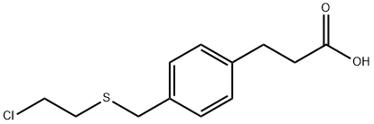 3-[4-(2-chloroethylsulfanylmethyl)phenyl]propanoic acid Structure