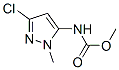 Carbamic  acid,  (3-chloro-1-methyl-1H-pyrazol-5-yl)-,  methyl  ester  (9CI) 구조식 이미지