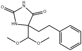 2,4-Imidazolidinedione, 5-(dimethoxymethyl)-5-(2-phenylethyl)- Structure