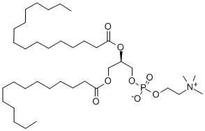 1-myristoyl-2-palmitoyl-sn-glycero-3-phosphocholine 구조식 이미지