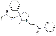 1-(2-Benzoylethyl)-2-methyl-3-phenylpyrrolidin-3-ol propionate 구조식 이미지