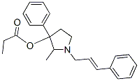 1-(3-Phenyl-2-propenyl)-2-methyl-3-phenylpyrrolidin-3-ol propionate Structure