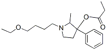 1-(4-Ethoxybutyl)-2-methyl-3-phenylpyrrolidin-3-ol propionate 구조식 이미지