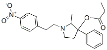 2-Methyl-1-(p-nitrophenethyl)-3-phenylpyrrolidin-3-ol propionate 구조식 이미지