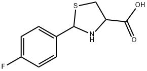 2-(4-FLUORO-PHENYL)-THIAZOLIDINE-4-CARBOXYLIC ACID 구조식 이미지