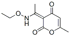 2H-Pyran-2,4(3H)-dione, 3-[1-(ethoxyamino)ethylidene]-6-methyl- (9CI) Structure