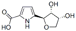 1H-Pyrrole-2-carboxylic acid, 5-[(2S,3R,4R)-tetrahydro-3,4-dihydroxy-2-furanyl]- (9CI) 구조식 이미지