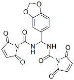 N-[benzo[1,3]dioxol-5-yl-[(2,5-dioxopyrrole-1-carbonyl)amino]methyl]-2 ,5-dioxo-pyrrole-1-carboxamide 구조식 이미지
