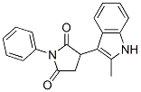 3-(2-methyl-1H-indol-3-yl)-1-phenyl-pyrrolidine-2,5-dione 구조식 이미지