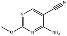 5-Pyrimidinecarbonitrile, 4-amino-2-methoxy- (6CI,8CI,9CI) 구조식 이미지