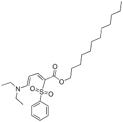 5-Diethylamino-2-phenylsulfonyl-2,4-pentadienoic acid dodecyl ester Structure