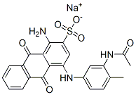 sodium 4-[[3-(acetylamino)-4-methylphenyl]amino]-1-amino-9,10-dihydro-9,10-dioxoanthracene-2-sulphonate 구조식 이미지