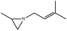 Aziridine, 2-methyl-1-(3-methyl-2-butenyl)- (9CI) Structure