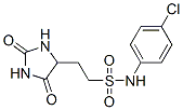 N-(4-chlorophenyl)-2-(2,5-dioxoimidazolidin-4-yl)ethanesulfonamide 구조식 이미지