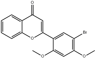 2-(5-브로모-2,4-디메톡시-페닐)크로멘-4-온 구조식 이미지