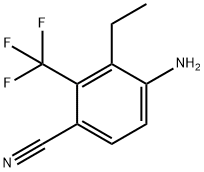 Benzonitrile, 4-amino-3-ethyl-2-(trifluoromethyl)- (9CI) Structure