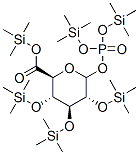 1-O-[Bis(trimethylsiloxy)phosphinyl]-2-O,3-O,4-O-tris(trimethylsilyl)-D-glucopyranuronic acid trimethylsilyl ester 구조식 이미지