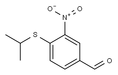 4-(isopropylsulfanyl)-3-nitrobenzenecarbaldehyde 구조식 이미지