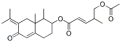5-Acetoxy-4-methyl-2-pentenoic acid 1,2,3,4,6,7,8,8a-octahydro-1,8a-dimethyl-7-(1-methylethylidene)-6-oxonaphthalen-2-yl ester 구조식 이미지