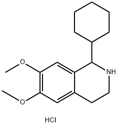 1-CYCLOHEXYL-6,7-DIMETHOXY-1,2,3,4-TETRAHYDRO이소퀴놀린염화물 구조식 이미지