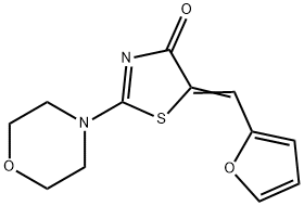 5-(2-furylmethylidene)-2-morpholin-4-yl-1,3-thiazol-4-one 구조식 이미지