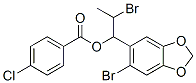 [2-bromo-1-(6-bromobenzo[1,3]dioxol-5-yl)propyl] 4-chlorobenzoate 구조식 이미지