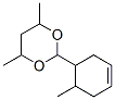 4,6-dimethyl-2-(6-methyl-1-cyclohex-3-enyl)-1,3-dioxane Structure