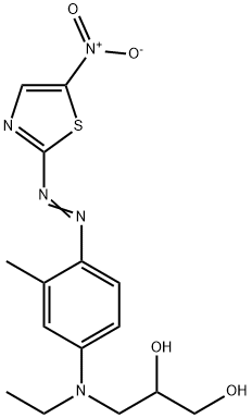 3-[ethyl[3-methyl-4-[(5-nitrothiazol-2-yl)azo]phenyl]amino]propane-1,2-diol 구조식 이미지