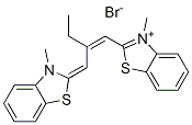 3-methyl-2-[2-[(3-methyl-3H-benzothiazol-2-ylidene)methyl]but-1-enyl]benzothiazolium bromide 구조식 이미지