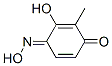 2,5-Cyclohexadiene-1,4-dione, 2-hydroxy-3-methyl-, 1-oxime (9CI) Structure