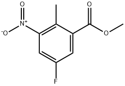 5-FLUORO-2-METHYL-3-NITRO-BENZOICACID메틸에스테르 구조식 이미지
