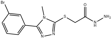 2-{[5-(3-bromophenyl)-4-methyl-4H-1,2,4-triazol-3-yl]thio}acetohydrazide 구조식 이미지