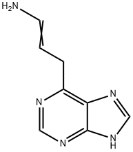 1-Propen-1-amine,  3-(1H-purin-6-yl)-  (9CI) 구조식 이미지