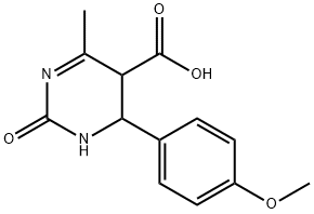 1,2,5,6-Tetrahydro-6-(4-methoxyphenyl)-4-methyl-2-oxo-5-pyrimidinecarboxylic aci 구조식 이미지