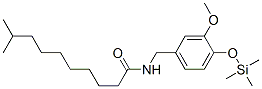 N-[[3-Methoxy-4-(trimethylsiloxy)phenyl]methyl]-9-methyldecanamide 구조식 이미지