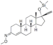 (17R)-17-(Trimethylsiloxy)-19-norpregn-4-en-20-yn-3-one O-methyl oxime 구조식 이미지