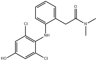 2-[2-(2',6'-DICHLORO-4'-HYDROXPHENYLAMINO)PHENYL]-N,N-DIMETHYLACETAMIDE Structure