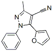 1H-Pyrazole-4-carbonitrile,  5-(2-furanyl)-3-methyl-1-phenyl- Structure